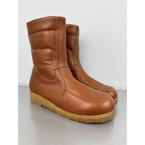 Vintage 70s Blondo Brown Leather Sherpa Boots Mens 13 Canada Retro Ski Winter
